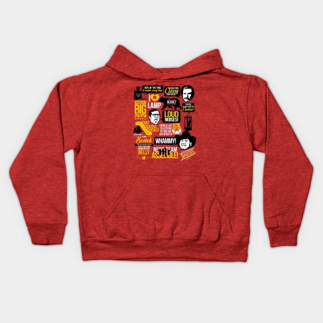 Anchorman Quotes | Red Kids Hoodie by TomTrager